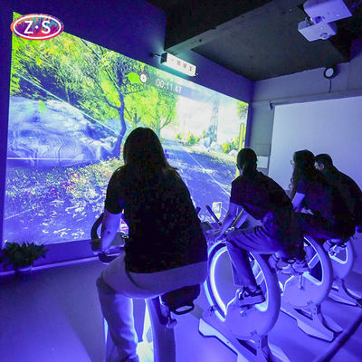 Costume Changes Bicycle Simulator Projection Outdoor Stationary Bike Simulator